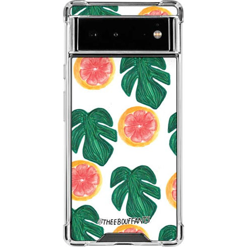 Bouffants and Broken Hearts Tropical Leaves and Citrus Google Pixel 6 Clear Case